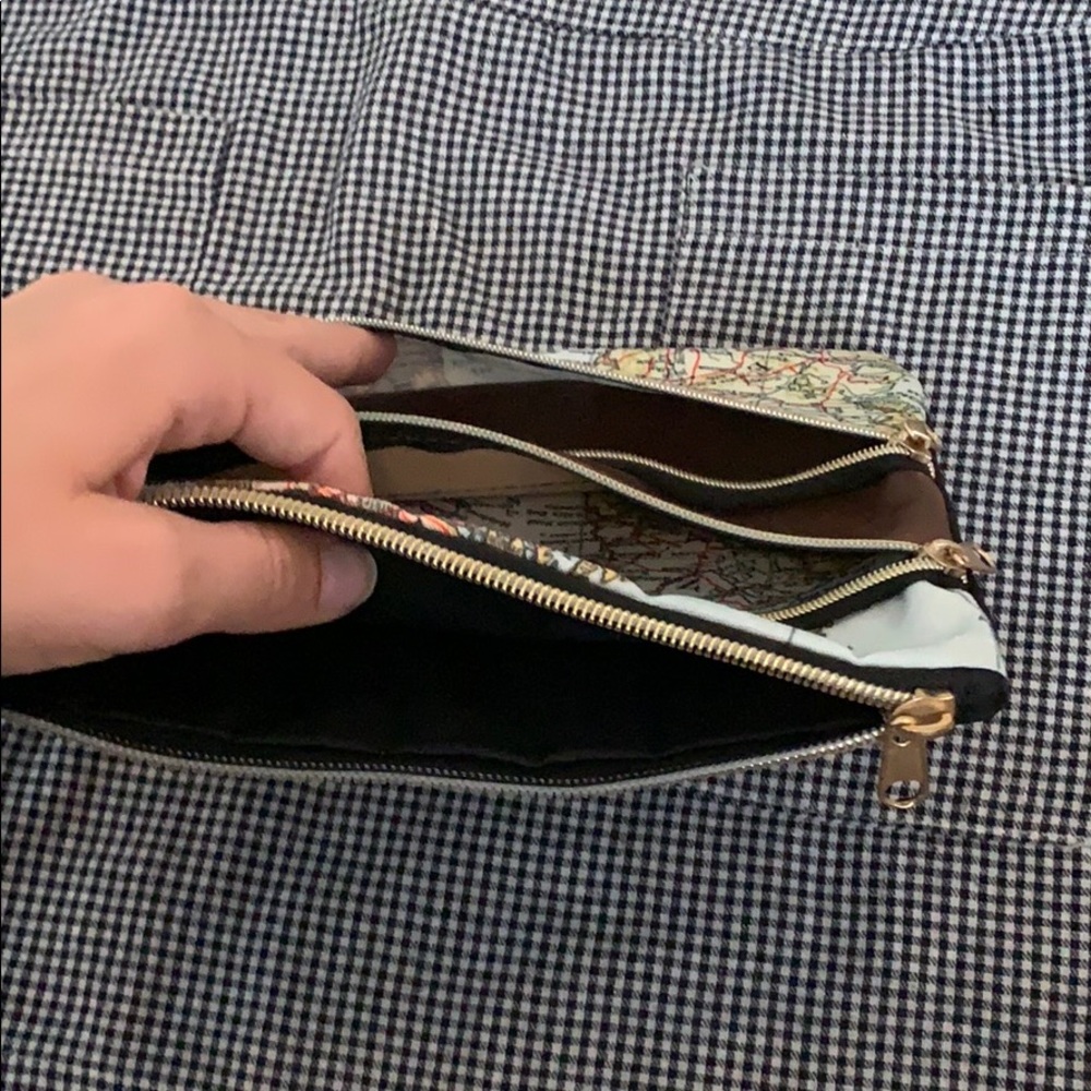 NWOT Map Pencil Case/Storage Bag - Picture 3 of 3